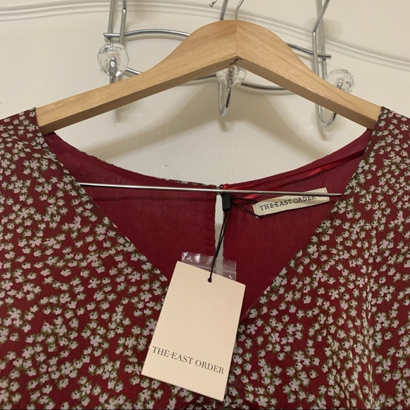 The East Order Arielle Mini Dress Merlot (women’s size small) - Picture 3 of 7